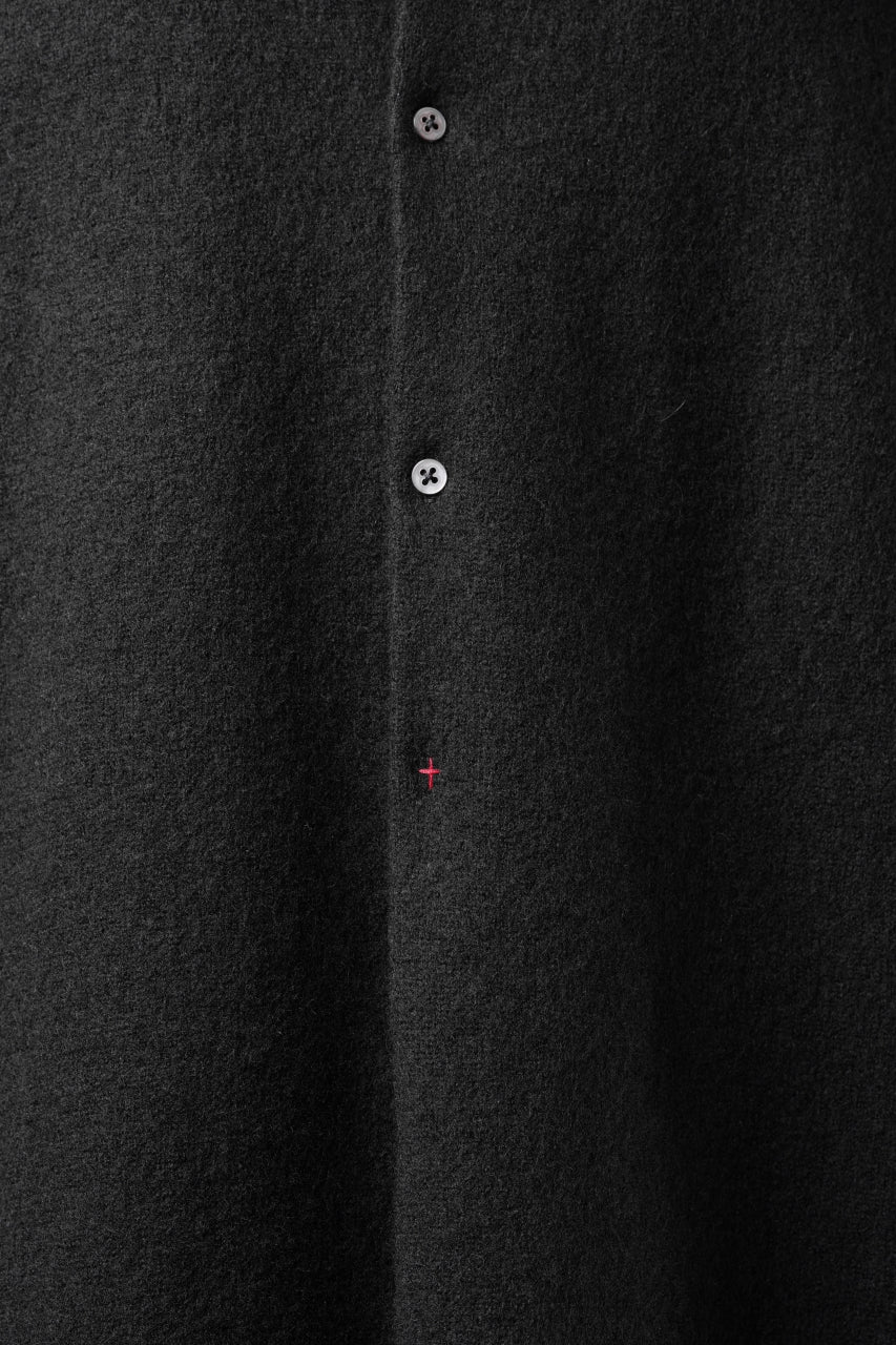 Load image into Gallery viewer, m.a+ henley raglan long sleeve medium fit knit tops / NT261D / NWA (BLACK)