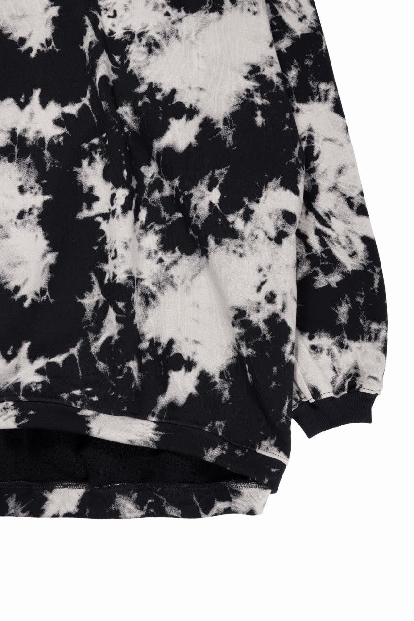 Load image into Gallery viewer, A.F ARTEFACT JUMBO CREW NECK TOPS / MOTTLED DYING (BLACK x IVORY)