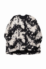 Load image into Gallery viewer, A.F ARTEFACT JUMBO CREW NECK TOPS / MOTTLED DYING (BLACK x IVORY)