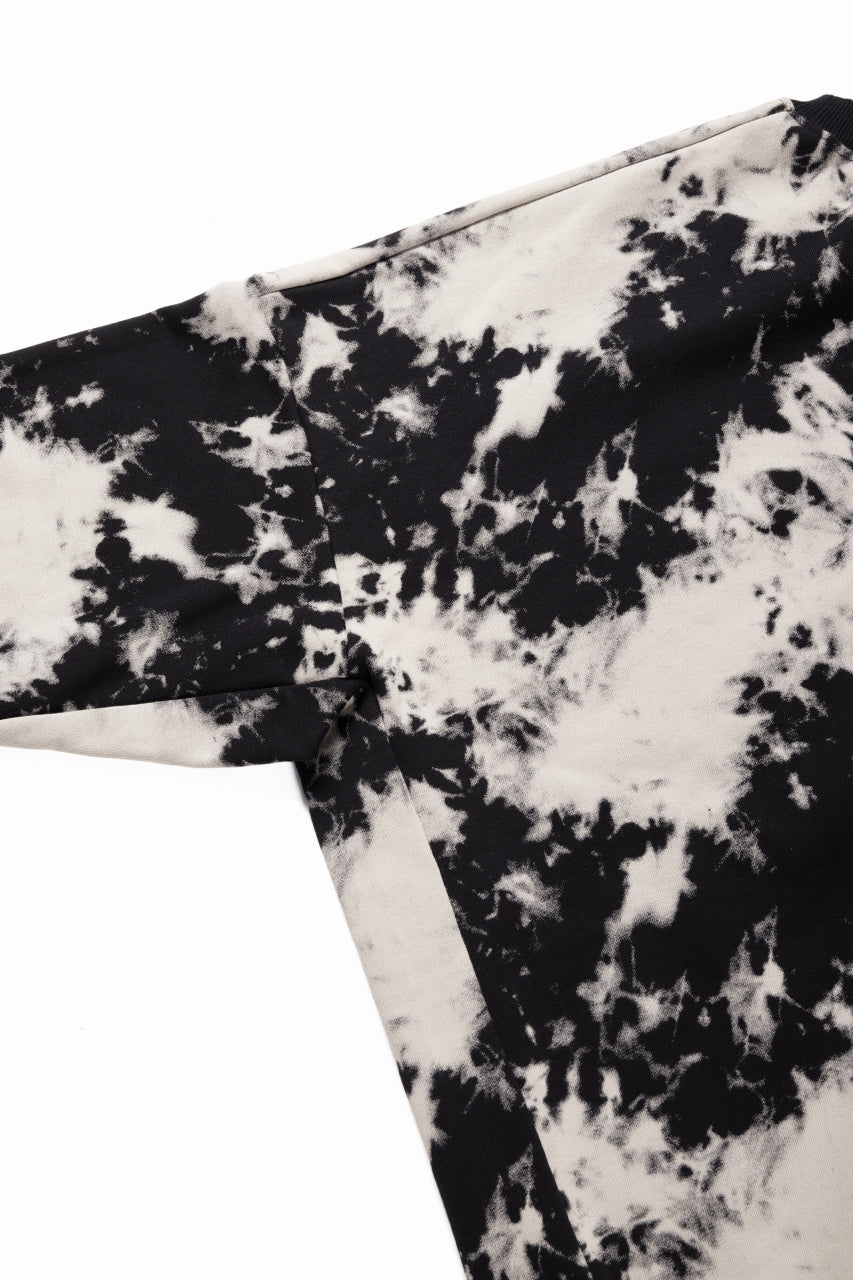 Load image into Gallery viewer, A.F ARTEFACT JUMBO CREW NECK TOPS / MOTTLED DYING (BLACK x IVORY)