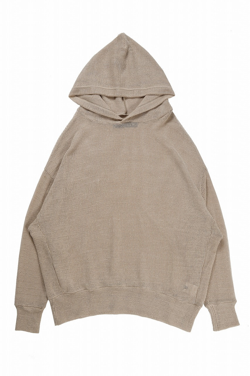 画像をギャラリービューアに読み込む, A.F ARTEFACT MESH KNIT HOODIE (BEIGE)