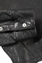 画像をギャラリービューアに読み込む, ISAMU KATAYAMA BACKLASH JAPAN CALF NATURAL DYED “GARMENT-WASH” SHIRT (BLACK)
