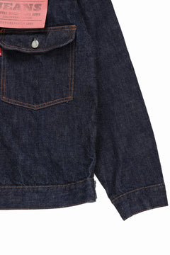 画像をギャラリービューアに読み込む, FULLCOUNT Type2 Jean Jacket / 13.7oz Zimbabwe Selvedge Denim (INDIGO BLUE / ONE WASHED)