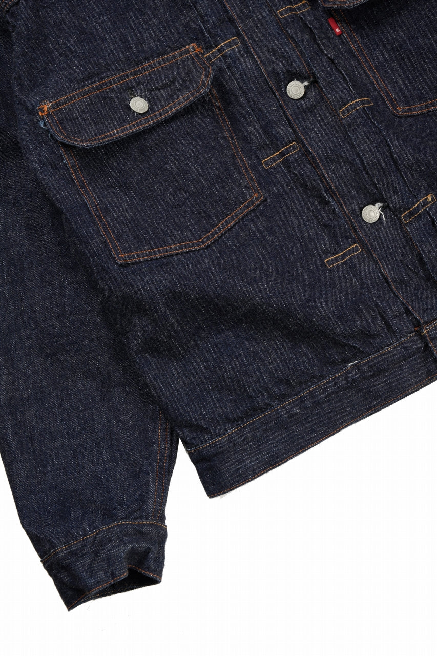 画像をギャラリービューアに読み込む, FULLCOUNT Type2 Jean Jacket / 13.7oz Zimbabwe Selvedge Denim (INDIGO BLUE / ONE WASHED)
