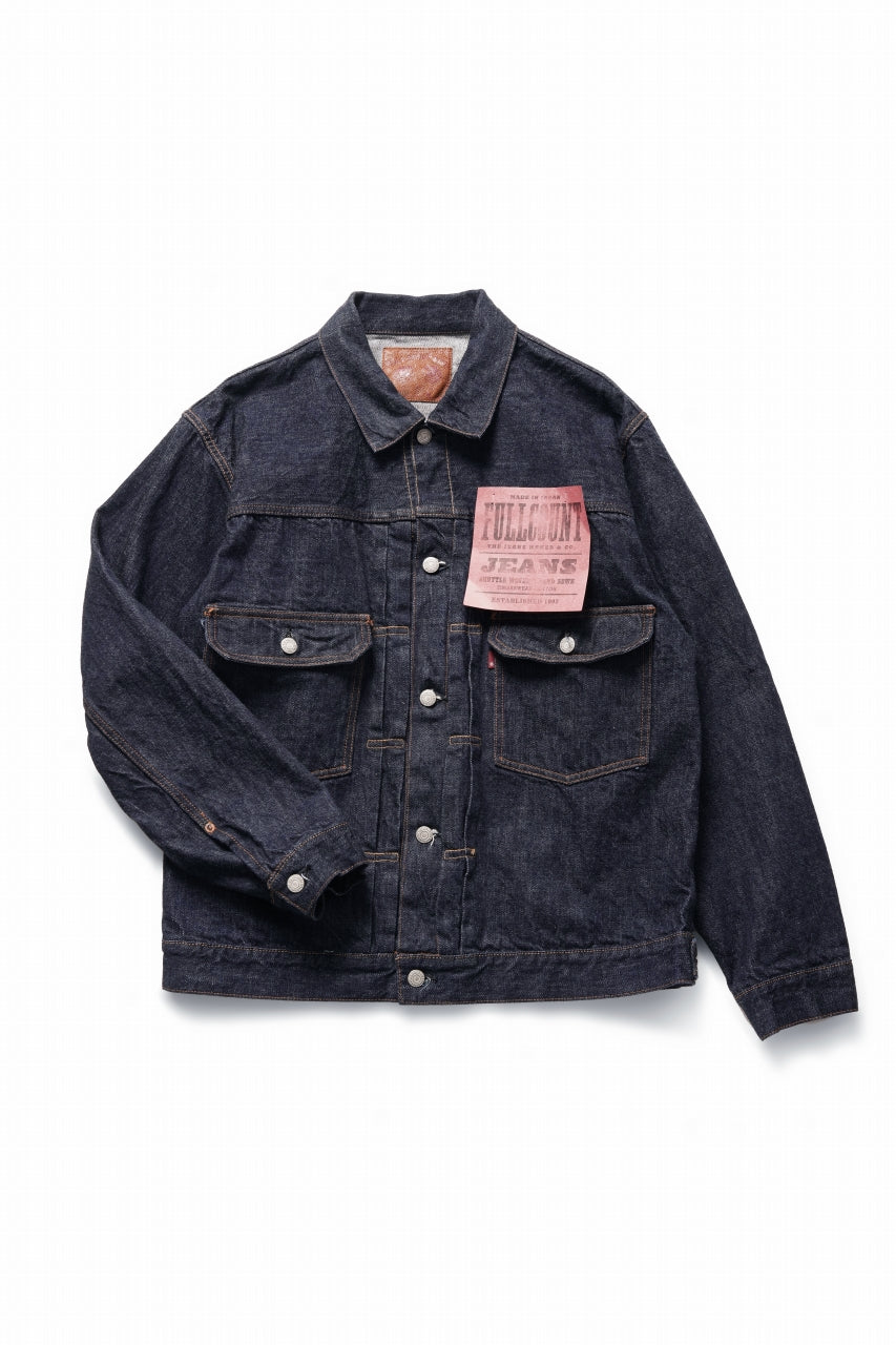 画像をギャラリービューアに読み込む, FULLCOUNT Type2 Jean Jacket / 13.7oz Zimbabwe Selvedge Denim (INDIGO BLUE / ONE WASHED)