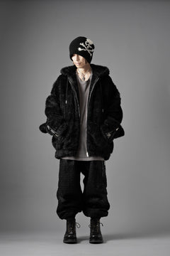 Load image into Gallery viewer, mastermind JAPAN POLAR BEAR ZIP-UP HOODIE (BLACK)