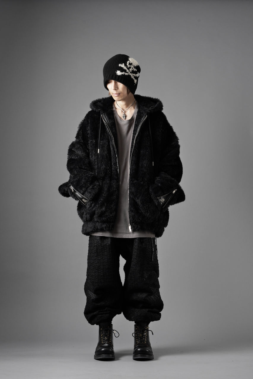 Load image into Gallery viewer, mastermind JAPAN POLAR BEAR ZIP-UP HOODIE (BLACK)