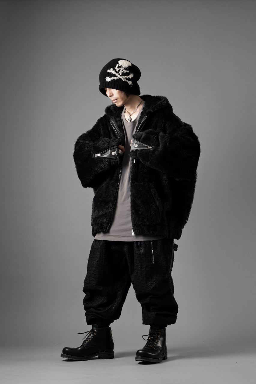 Load image into Gallery viewer, mastermind JAPAN POLAR BEAR ZIP-UP HOODIE (BLACK)