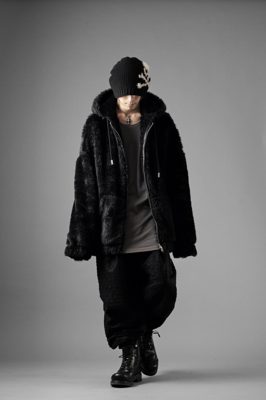 Load image into Gallery viewer, mastermind JAPAN POLAR BEAR ZIP-UP HOODIE (BLACK)