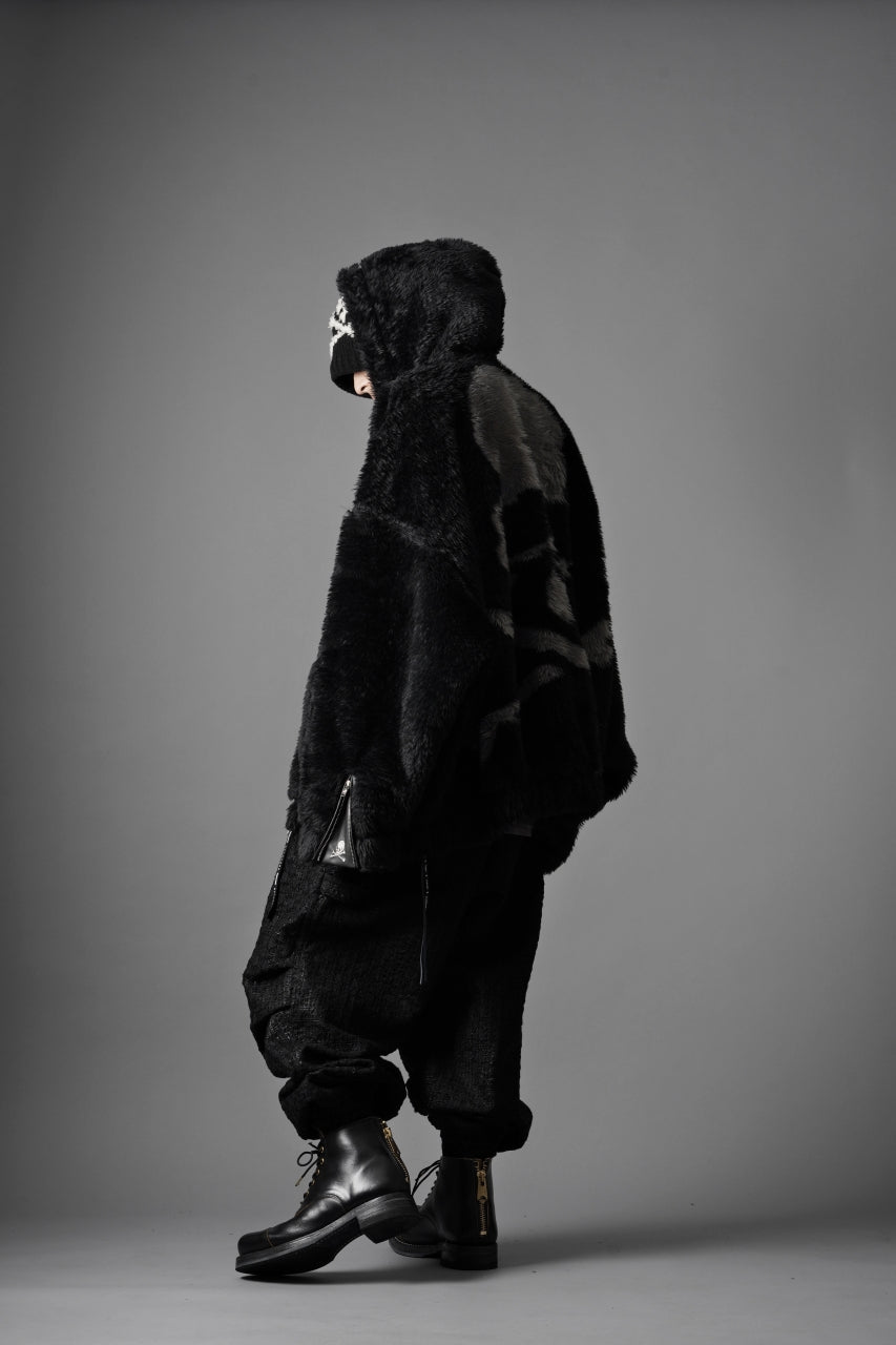 Load image into Gallery viewer, mastermind JAPAN POLAR BEAR ZIP-UP HOODIE (BLACK)