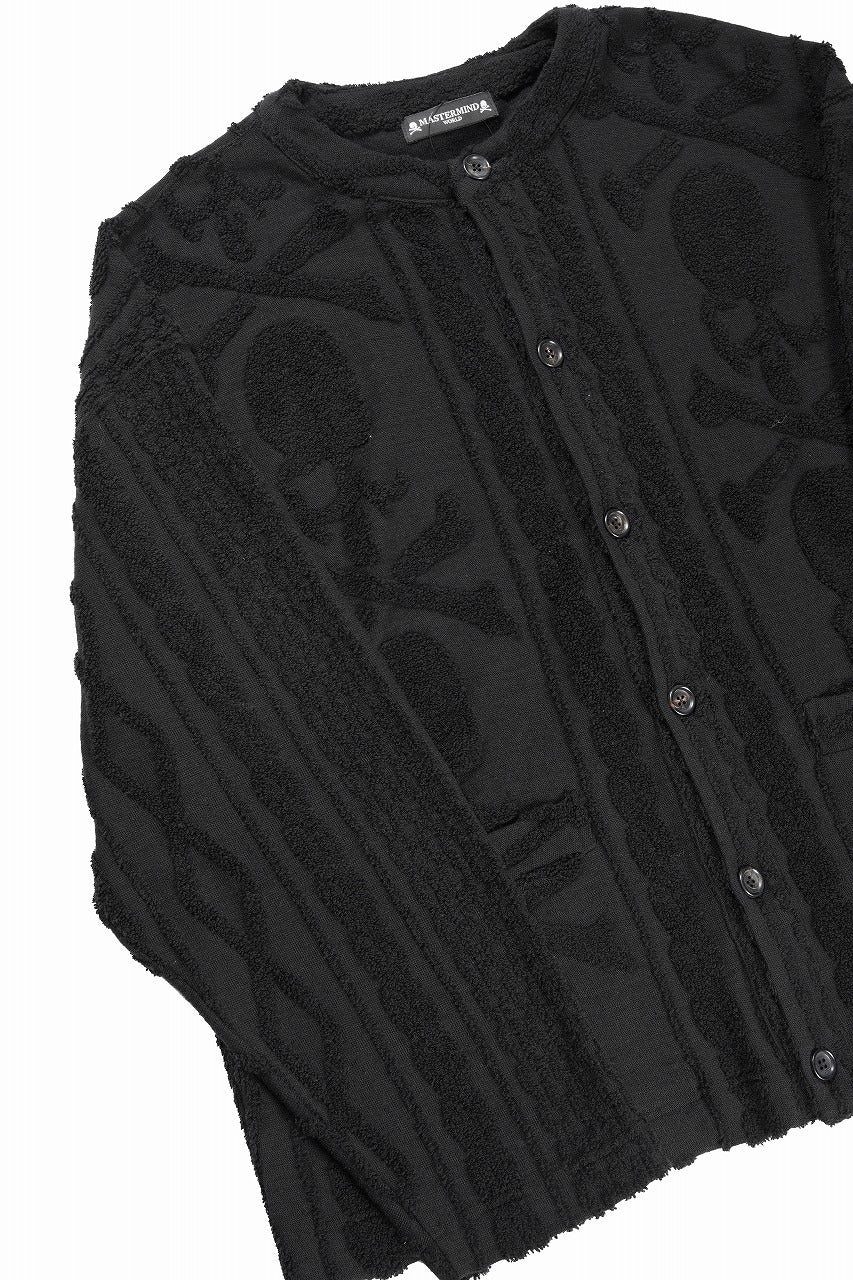 Load image into Gallery viewer, MASTERMIND WORLD OG ARAN CARDIGAN (BLACK)