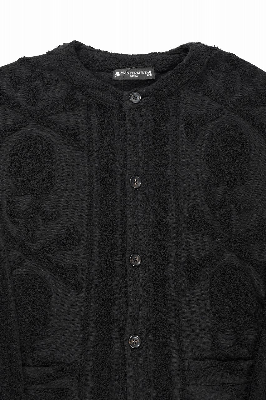 Load image into Gallery viewer, MASTERMIND WORLD OG ARAN CARDIGAN (BLACK)