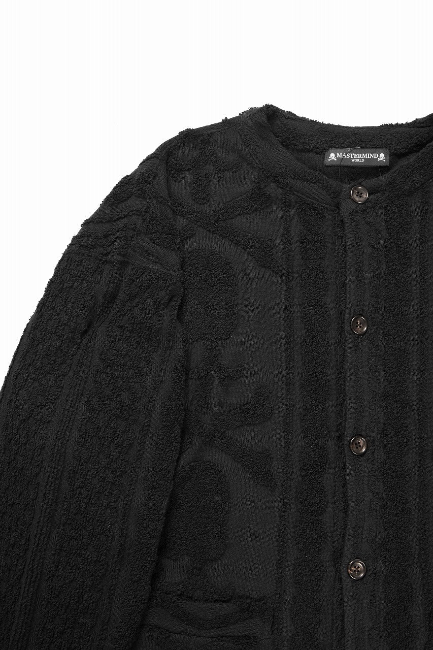 Load image into Gallery viewer, MASTERMIND WORLD OG ARAN CARDIGAN (BLACK)