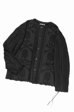 Load image into Gallery viewer, MASTERMIND WORLD OG ARAN CARDIGAN (BLACK)