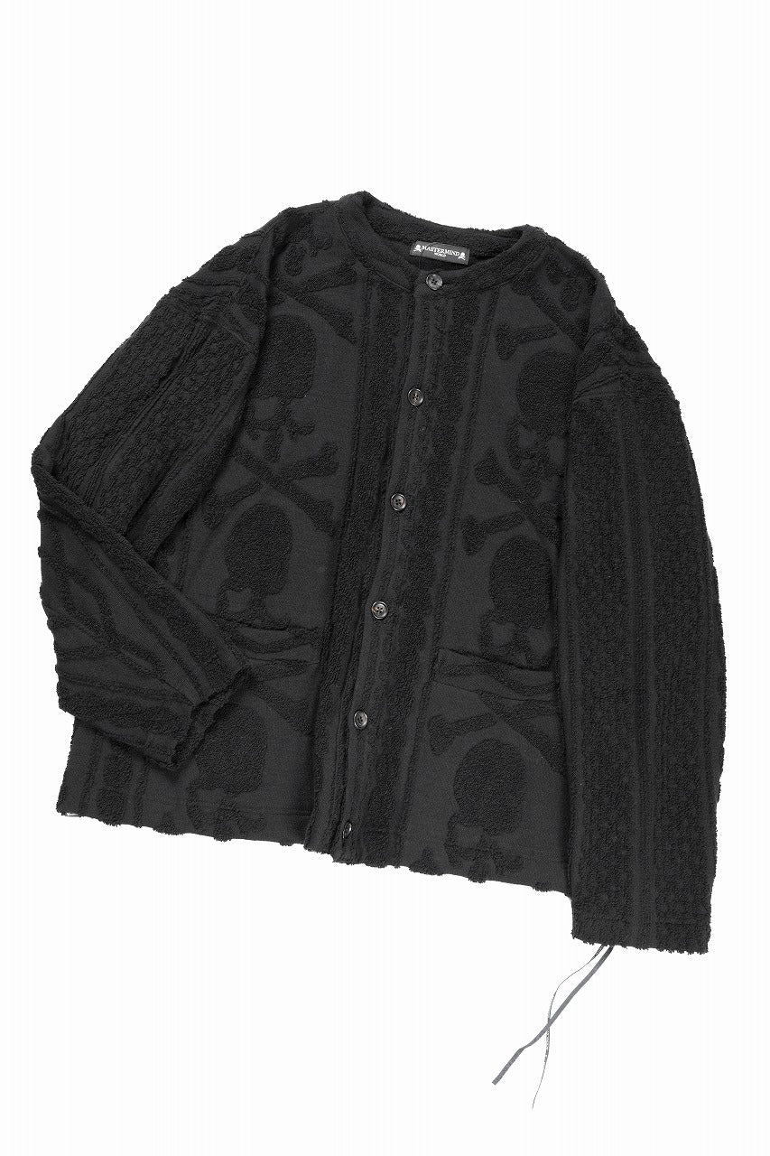Load image into Gallery viewer, MASTERMIND WORLD OG ARAN CARDIGAN (BLACK)