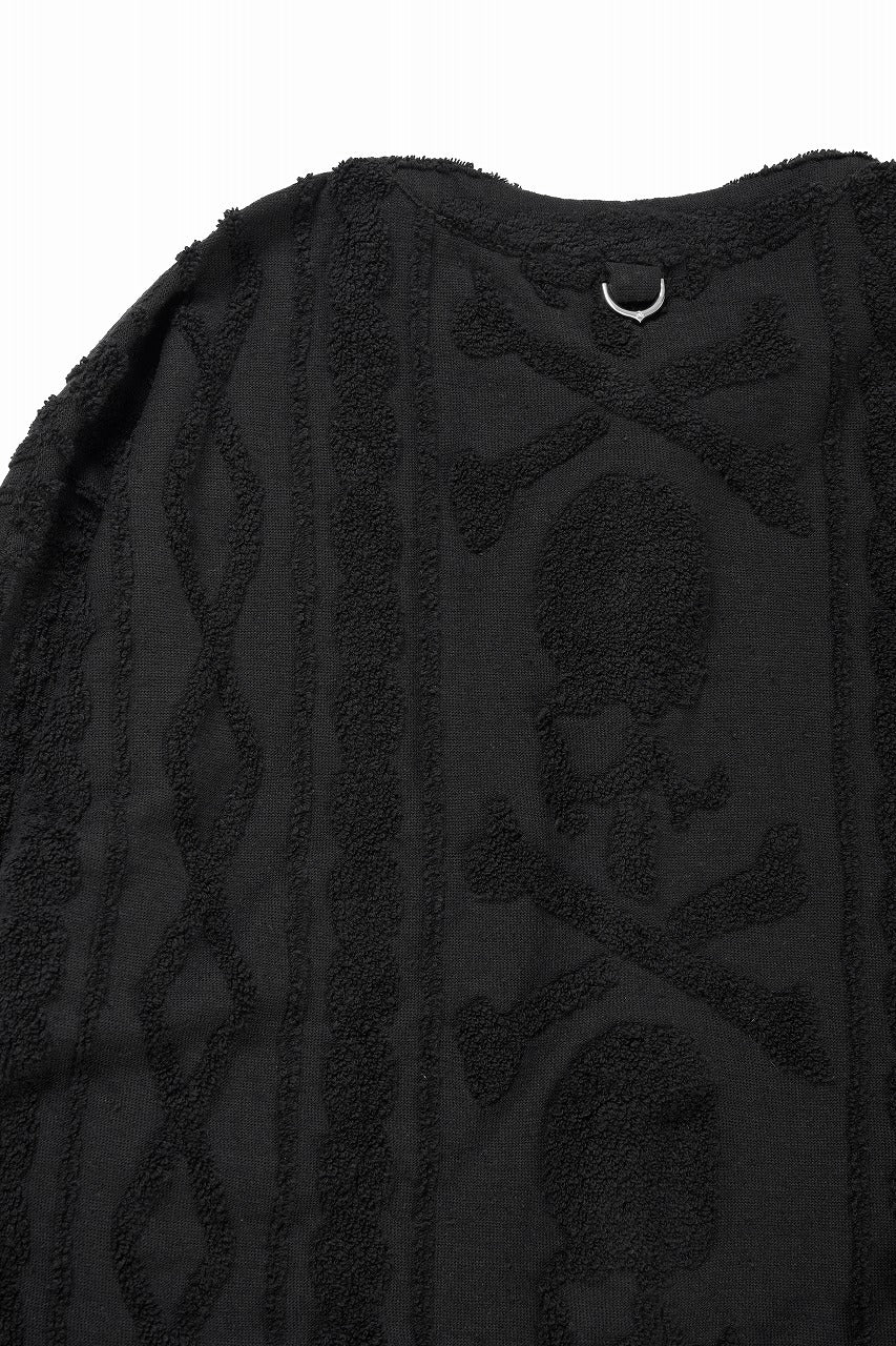 Load image into Gallery viewer, MASTERMIND WORLD OG ARAN CARDIGAN (BLACK)