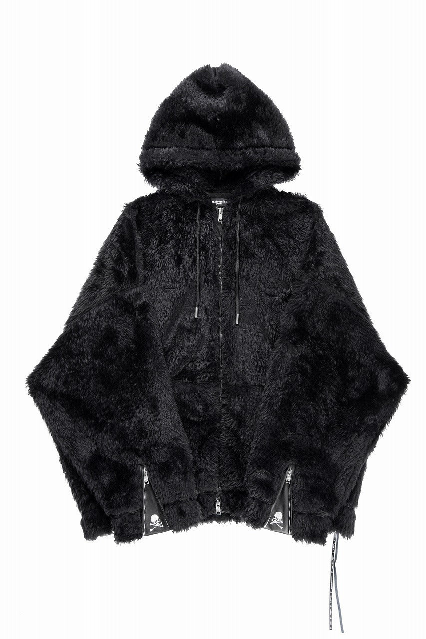Load image into Gallery viewer, mastermind JAPAN POLAR BEAR ZIP-UP HOODIE (BLACK)