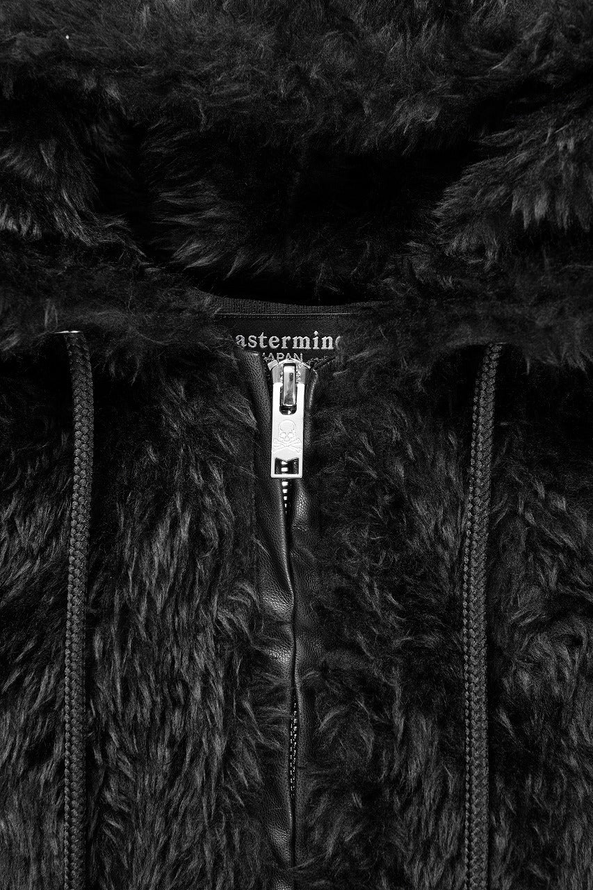 Load image into Gallery viewer, mastermind JAPAN POLAR BEAR ZIP-UP HOODIE (BLACK)