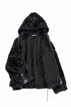 Load image into Gallery viewer, mastermind JAPAN POLAR BEAR ZIP-UP HOODIE (BLACK)