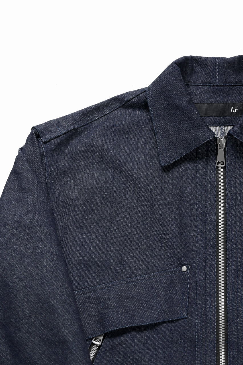 Load image into Gallery viewer, A.F ARTEFACT TUCK SLEEVE JACKET / RAW DENIM (NAVY)