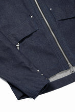 Load image into Gallery viewer, A.F ARTEFACT TUCK SLEEVE JACKET / RAW DENIM (NAVY)