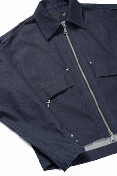 Load image into Gallery viewer, A.F ARTEFACT TUCK SLEEVE JACKET / RAW DENIM (NAVY)