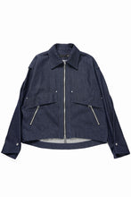 Load image into Gallery viewer, A.F ARTEFACT TUCK SLEEVE JACKET / RAW DENIM (NAVY)