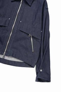 Load image into Gallery viewer, A.F ARTEFACT TUCK SLEEVE JACKET / RAW DENIM (NAVY)