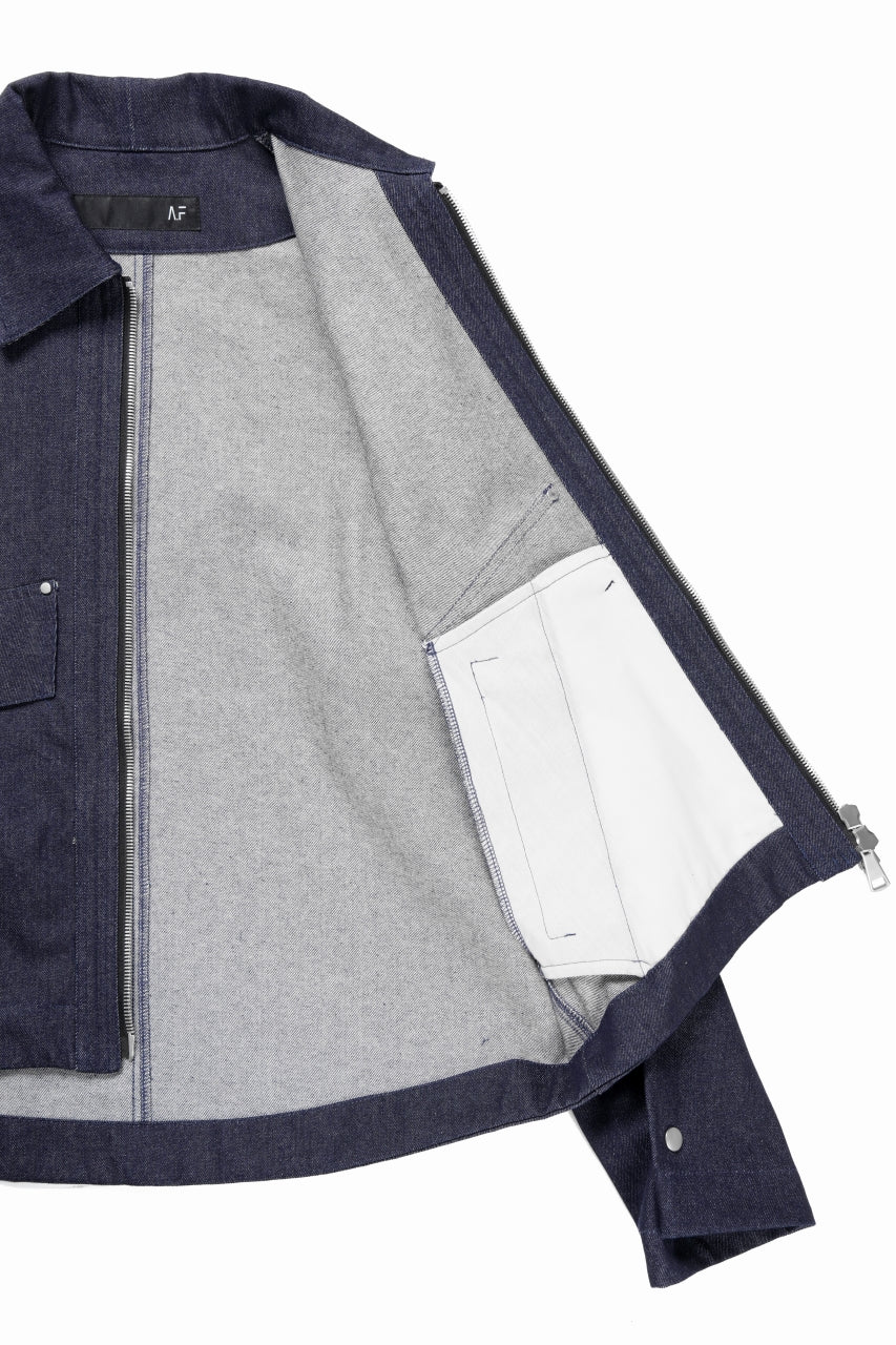 Load image into Gallery viewer, A.F ARTEFACT TUCK SLEEVE JACKET / RAW DENIM (NAVY)
