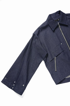 Load image into Gallery viewer, A.F ARTEFACT TUCK SLEEVE JACKET / RAW DENIM (NAVY)