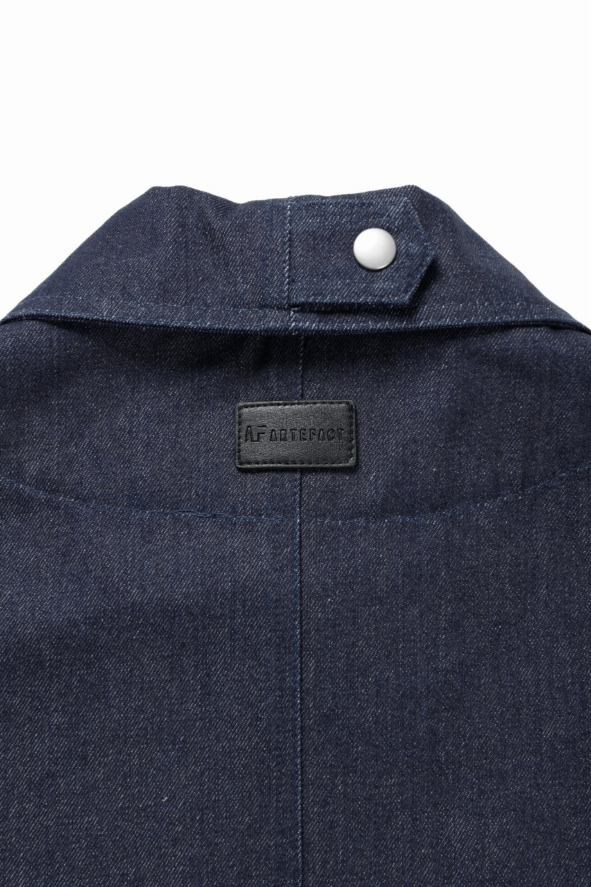 Load image into Gallery viewer, A.F ARTEFACT TUCK SLEEVE JACKET / RAW DENIM (NAVY)