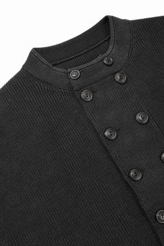 Load image into Gallery viewer, Professor.E DOUBLED BREASTED AGED KNIT (BLACK)