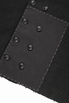 Load image into Gallery viewer, Professor.E DOUBLED BREASTED AGED KNIT (BLACK)