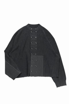 Load image into Gallery viewer, Professor.E DOUBLED BREASTED AGED KNIT (BLACK)