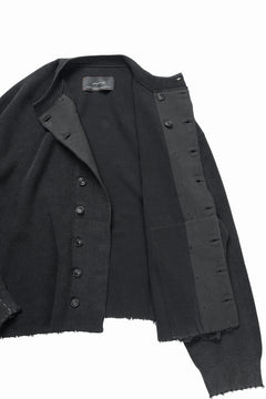 Load image into Gallery viewer, Professor.E DOUBLED BREASTED AGED KNIT (BLACK)