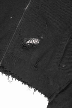 Load image into Gallery viewer, Professor.E DESTROYED KNIT JACKET (BLACK)