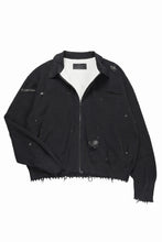 Load image into Gallery viewer, Professor.E DESTROYED KNIT JACKET (BLACK)