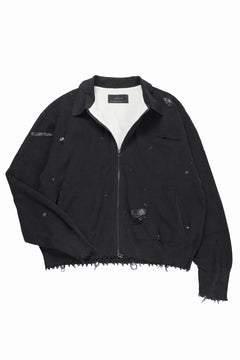 Load image into Gallery viewer, Professor.E DESTROYED KNIT JACKET (BLACK)