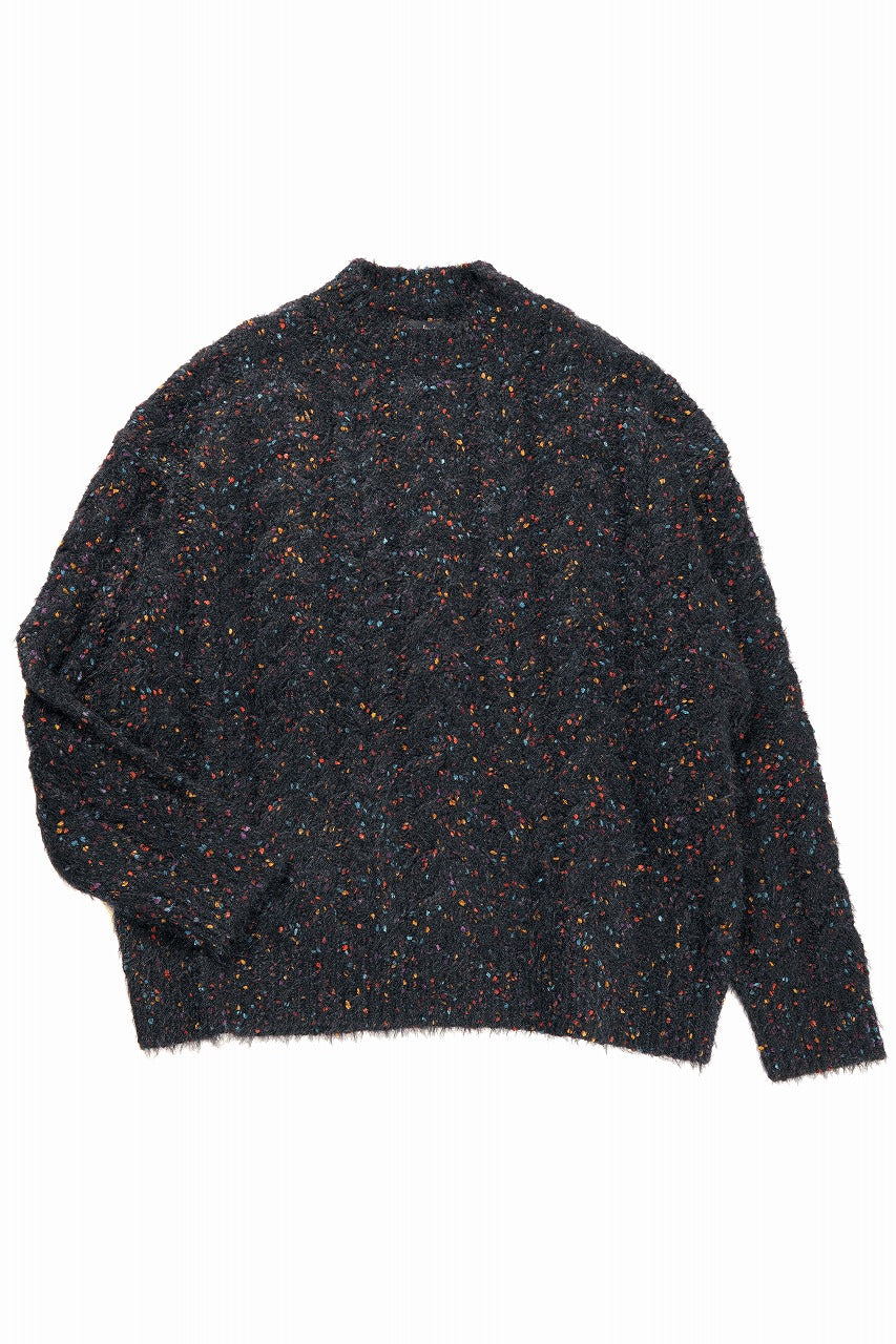 画像をギャラリービューアに読み込む, TARO HORIUCHI / th products Color Nep Mole Knit Pullover (black)