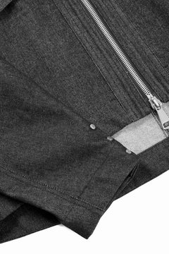 Load image into Gallery viewer, A.F ARTEFACT TUCK SLEEVE JACKET / RAW DENIM (BLACK)