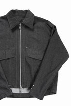Load image into Gallery viewer, A.F ARTEFACT TUCK SLEEVE JACKET / RAW DENIM (BLACK)