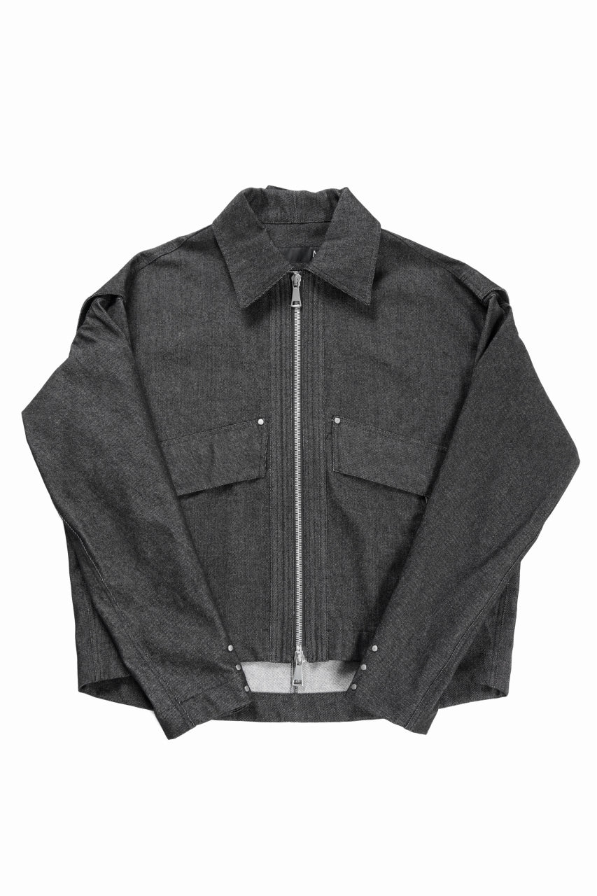 Load image into Gallery viewer, A.F ARTEFACT TUCK SLEEVE JACKET / RAW DENIM (BLACK)