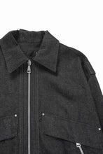 Load image into Gallery viewer, A.F ARTEFACT TUCK SLEEVE JACKET / RAW DENIM (BLACK)