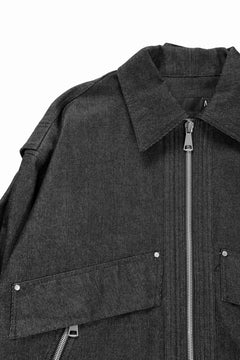Load image into Gallery viewer, A.F ARTEFACT TUCK SLEEVE JACKET / RAW DENIM (BLACK)