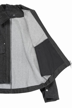 Load image into Gallery viewer, A.F ARTEFACT TUCK SLEEVE JACKET / RAW DENIM (BLACK)