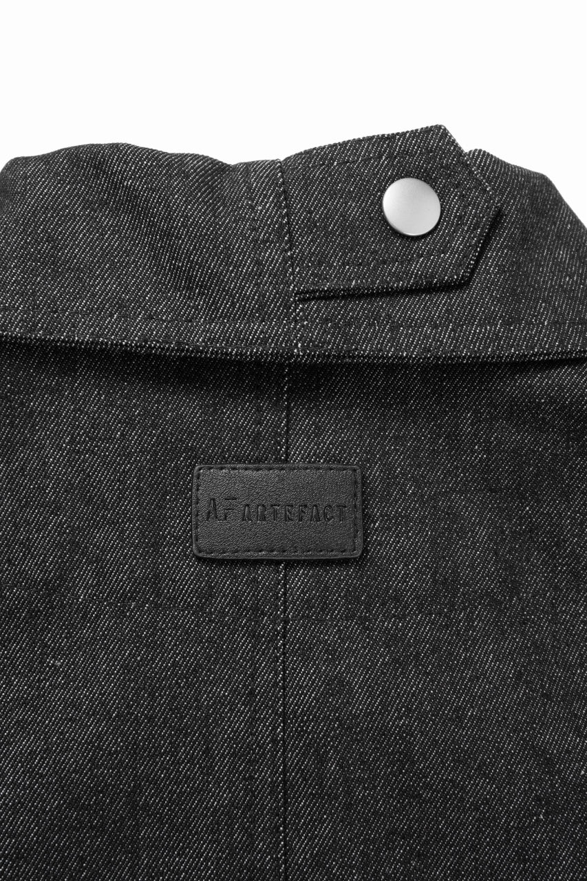Load image into Gallery viewer, A.F ARTEFACT TUCK SLEEVE JACKET / RAW DENIM (BLACK)