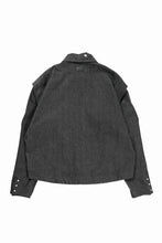 Load image into Gallery viewer, A.F ARTEFACT TUCK SLEEVE JACKET / RAW DENIM (BLACK)