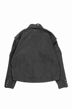 Load image into Gallery viewer, A.F ARTEFACT TUCK SLEEVE JACKET / RAW DENIM (BLACK)