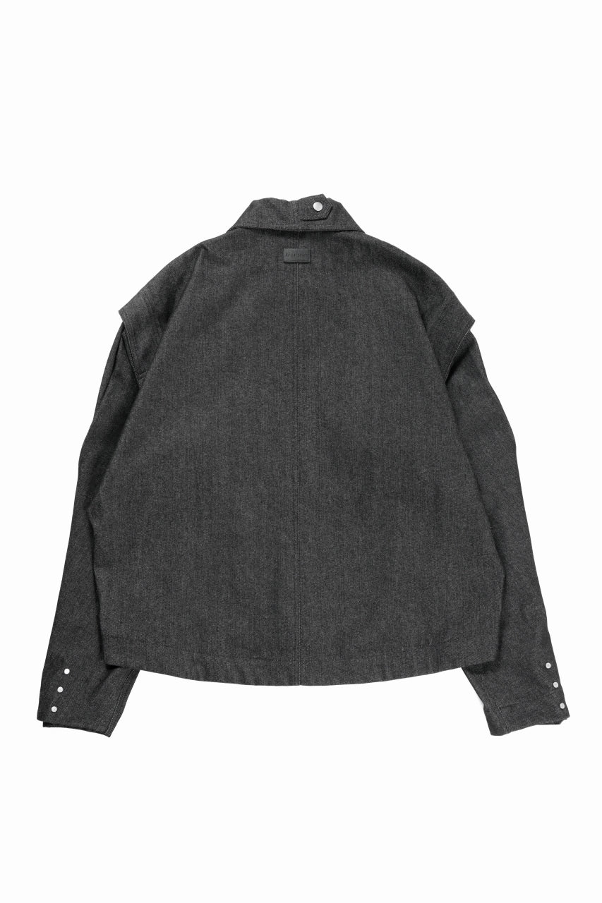 Load image into Gallery viewer, A.F ARTEFACT TUCK SLEEVE JACKET / RAW DENIM (BLACK)