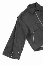 Load image into Gallery viewer, A.F ARTEFACT TUCK SLEEVE JACKET / RAW DENIM (BLACK)
